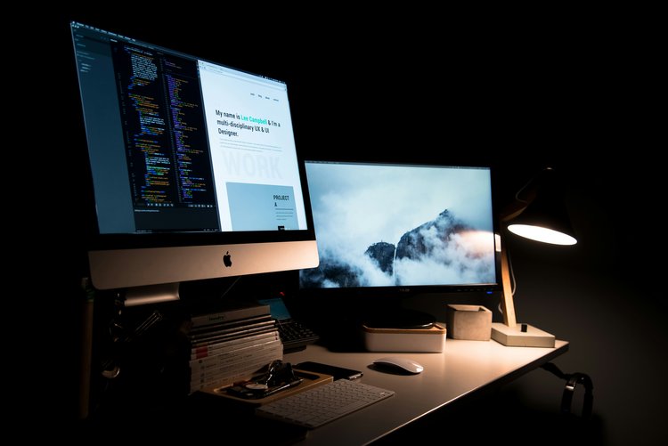 Website design and development workspace